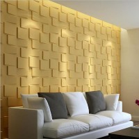 500*500mm Environmental Pvc 3d Wall Panels For Interior And Exterior