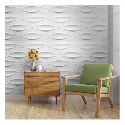 Decorative Styrofoam 3d Pe Foam Self Adhesive Wavy 3d Wall Panel